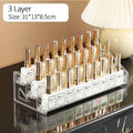 3/4/5/6/7 Layers Acrylic Nail Polish Display Organizer Shelf Clear Cosmetic Rack Frame Jewelry Stand Holder Organization Tools