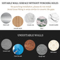 Stainless steel paper roll holder, wall-mounted without drilling, for kitchen, bathroom, wall, and paper towel storage rack.
