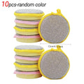 10PCS Double Side Dishwashing Sponge Dish Washing Brush Pan Pot Dish Wash Sponges Household Cleaning Reusable Kitchen Tool