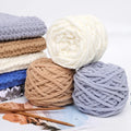 100g/ball Chenille Knitting Yarn Soft Ice Strip Line Cotton Yarn DIY Wool Yarn for Hand Knitting Scarf Thick Wool Wholesale