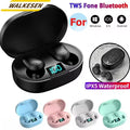 E6S TWS Wireless Bluetooth Earphones Digital Display Noise Cancelling Earbuds with Mic HiFi Stereo Sound Headset for Smartphones