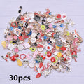 30/50/100pcs Random Mix Cute Animal Flower Heart Bulk Charm Assorted Enamel Charms For Jewelry Making Supplies DIY Accessories