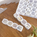 28/56Grid Transparent PP Box for Organizing and Storage Compact and Suitable for Storing Jewelry and Beads