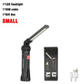Rechargeable LED COB Work Light USB Magnetic Inspection Torch with Hook Dimmable Flashlight 18650 Battery Repair Camping Lantern