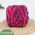 100g/ball Chenille Knitting Yarn Soft Ice Strip Line Cotton Yarn DIY Wool Yarn for Hand Knitting Scarf Thick Wool Wholesale