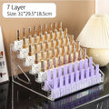 3/4/5/6/7 Layers Acrylic Nail Polish Display Organizer Shelf Clear Cosmetic Rack Frame Jewelry Stand Holder Organization Tools