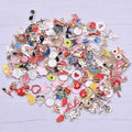 30/50/100pcs Random Mix Cute Animal Flower Heart Bulk Charm Assorted Enamel Charms For Jewelry Making Supplies DIY Accessories