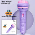 Kids Projector Flashlight with 10 Cards 80 Images Cartoon Night Light Projector Toy for Kids Bedtime Story Education Gift