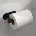 Stainless steel paper roll holder, wall-mounted without drilling, for kitchen, bathroom, wall, and paper towel storage rack.