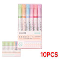 6Pcs Set Flower Shape Outline Pens Highlighter Marker Curve Roller Tip Pen Cute Stationery Kawaii Graffiti School Accessories