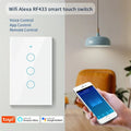 Tuya Smart Switches US Neutral Wire/No Neutral Wire Required 1/2/3/4 Gang Light WiFi Touch Switch Work with Alexa Google Home