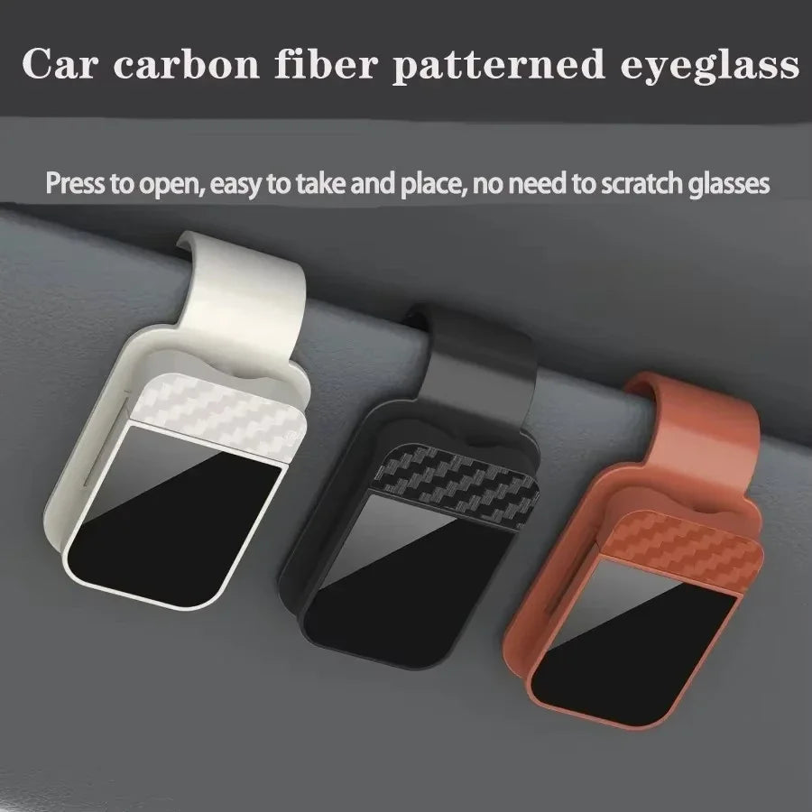 Carbon Fiber Sunglasses Holder Clip