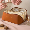 Women  Luxury Large Capacity Cosmetic Bag Lady Box Travel Makeup Zipper Toiletries Organizer