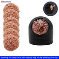 Metal Wire With Stand Set Welding Desoldering Soldering Solder Iron Tip Dross Cleaner Cleaning Steel Ball Mesh Filter Tin Remove
