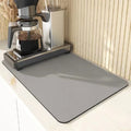 Coffee Machine Mat Kitchen Drain Mat Utensil Drying Mat Quick Drying Diatomaceous Earth Absorbent Placemat