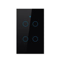 Tuya Smart Switches US Neutral Wire/No Neutral Wire Required 1/2/3/4 Gang Light WiFi Touch Switch Work with Alexa Google Home