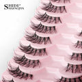 Half Fake Eyelashes 5/10 Half Lashes Soft Natural Cat Eye Lashes Makeup Tool Extension Fluffy Faux Cils maquiagem Half Lashes
