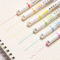 6Pcs Set Flower Shape Outline Pens Highlighter Marker Curve Roller Tip Pen Cute Stationery Kawaii Graffiti School Accessories