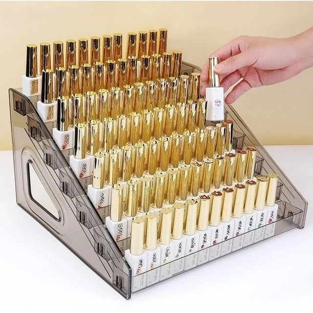 3/4/5/6/7 Layers Acrylic Nail Polish Display Organizer Shelf Clear Cosmetic Rack Frame Jewelry Stand Holder Organization Tools