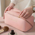 Women  Luxury Large Capacity Cosmetic Bag Lady Box Travel Makeup Zipper Toiletries Organizer