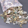 30/50/100pcs Random Mix Cute Animal Flower Heart Bulk Charm Assorted Enamel Charms For Jewelry Making Supplies DIY Accessories