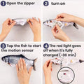 Cat Dog Toy Fish USB Charging Electric Floppy Simulation Fish Interactive Training Teeth Grinding Pet Chew Toys