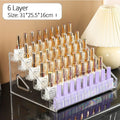 3/4/5/6/7 Layers Acrylic Nail Polish Display Organizer Shelf Clear Cosmetic Rack Frame Jewelry Stand Holder Organization Tools