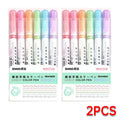 6Pcs Set Flower Shape Outline Pens Highlighter Marker Curve Roller Tip Pen Cute Stationery Kawaii Graffiti School Accessories